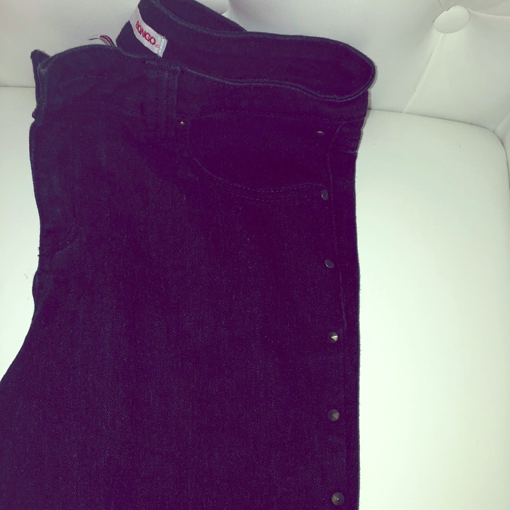 Bongo Riveted Detail Black Jeans